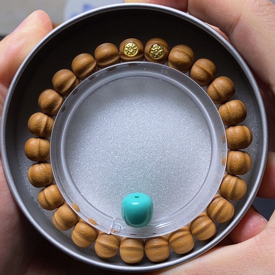 猴头核桃手串双18k金标高配麻面四花鲨鱼鳍尺寸10左右22号