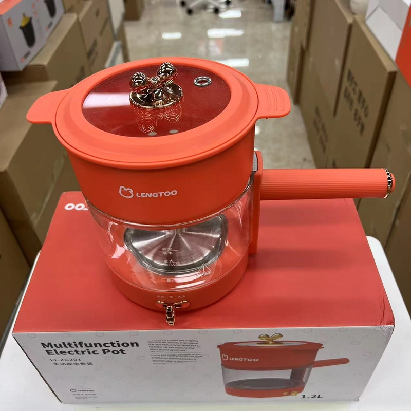 可视电煮锅小型煮面蒸煮一体宿舍学生电锅电热火锅颜色款式随机