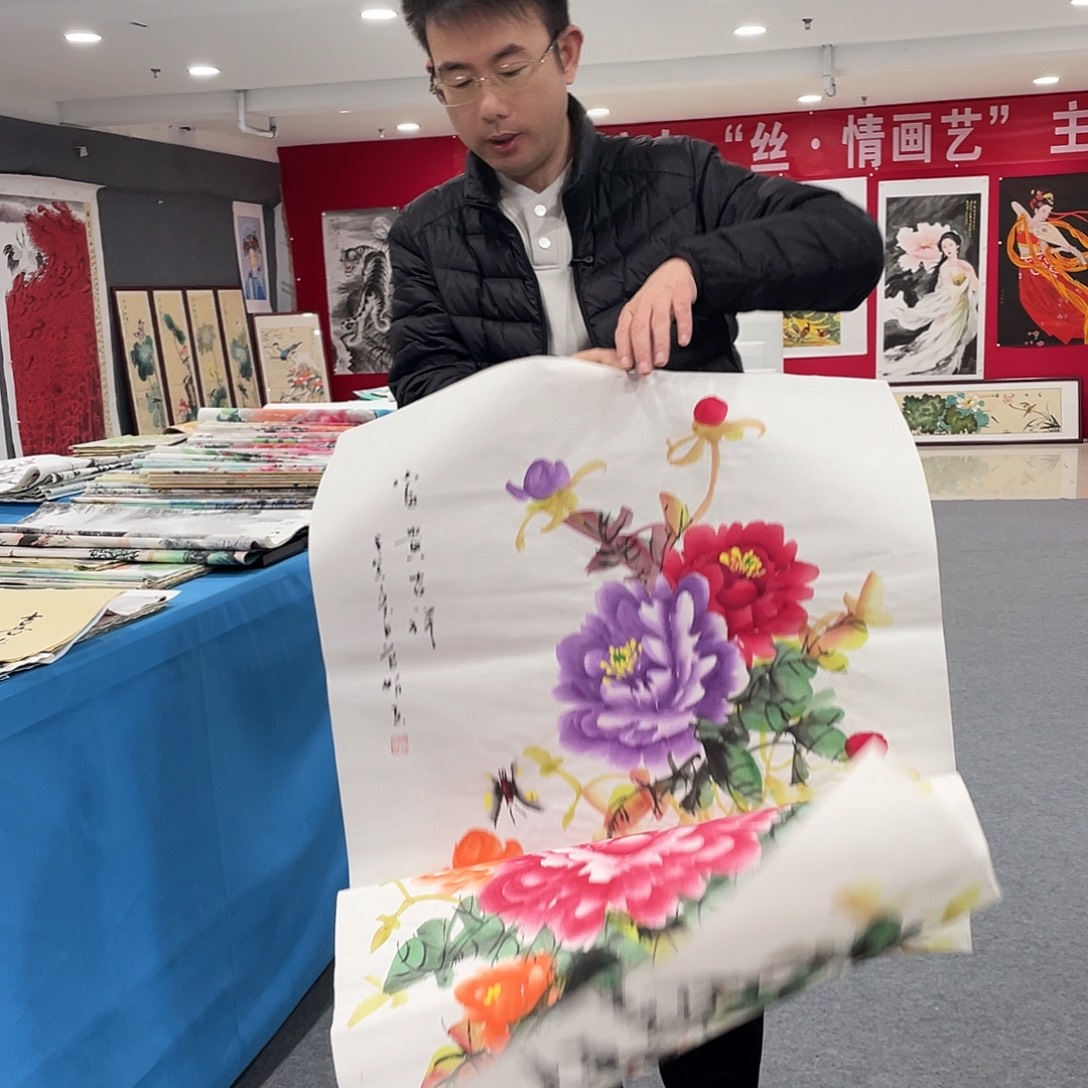 国画今天上午国画作品展示