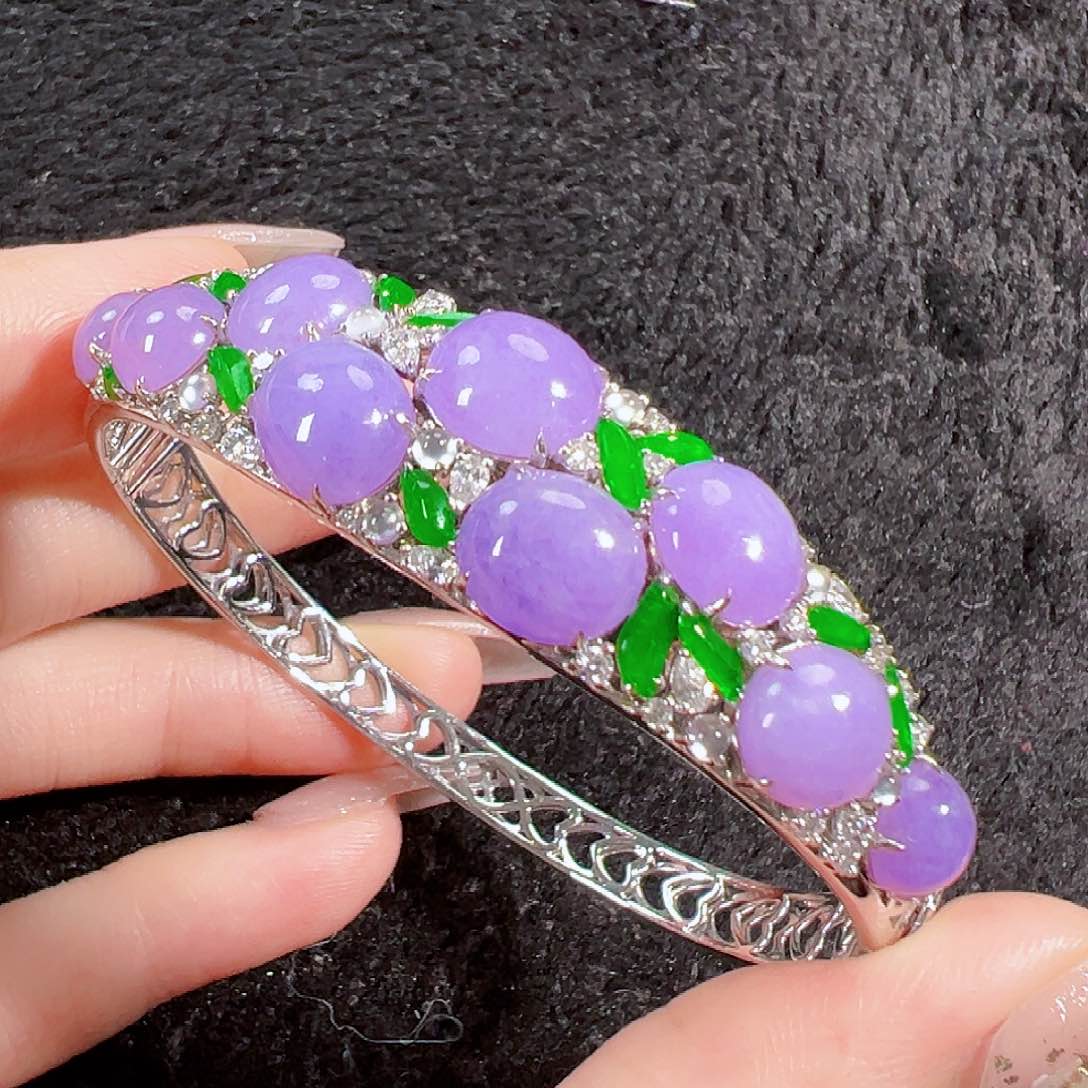 翡翠18K金镶嵌手镯【福利款】签收后24小时鉴赏期