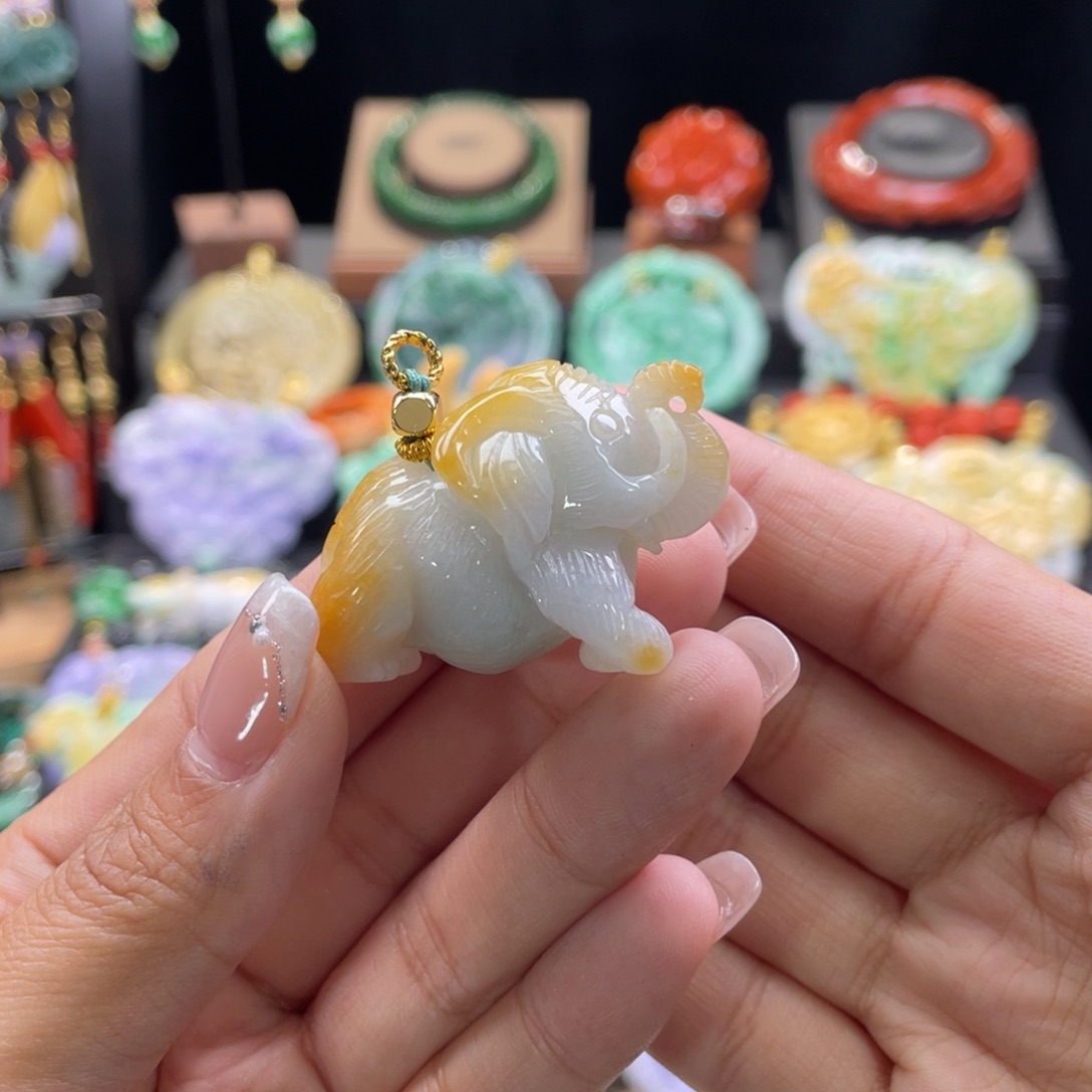 翡翠颈饰未镶嵌代编织