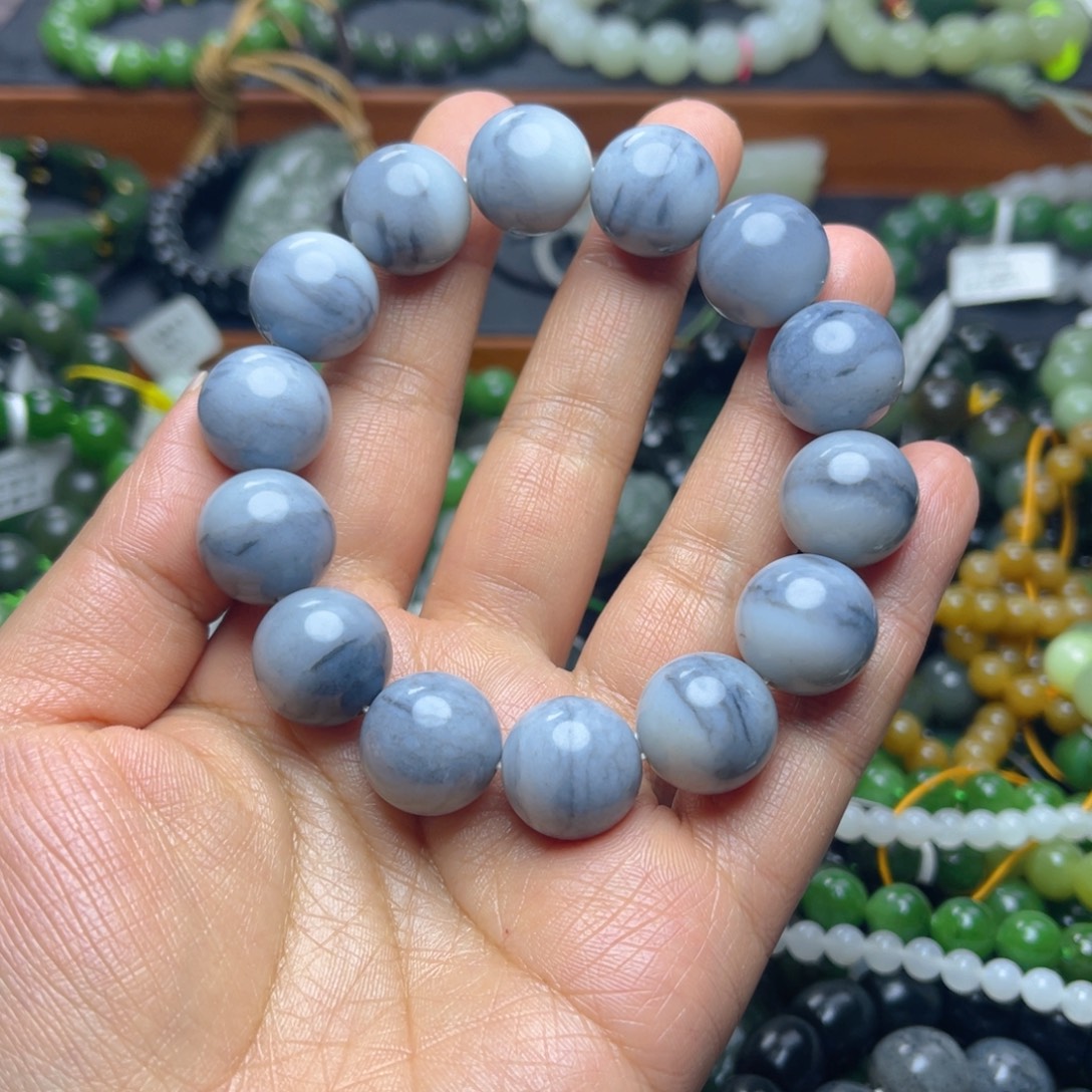 和田玉未镶嵌手链