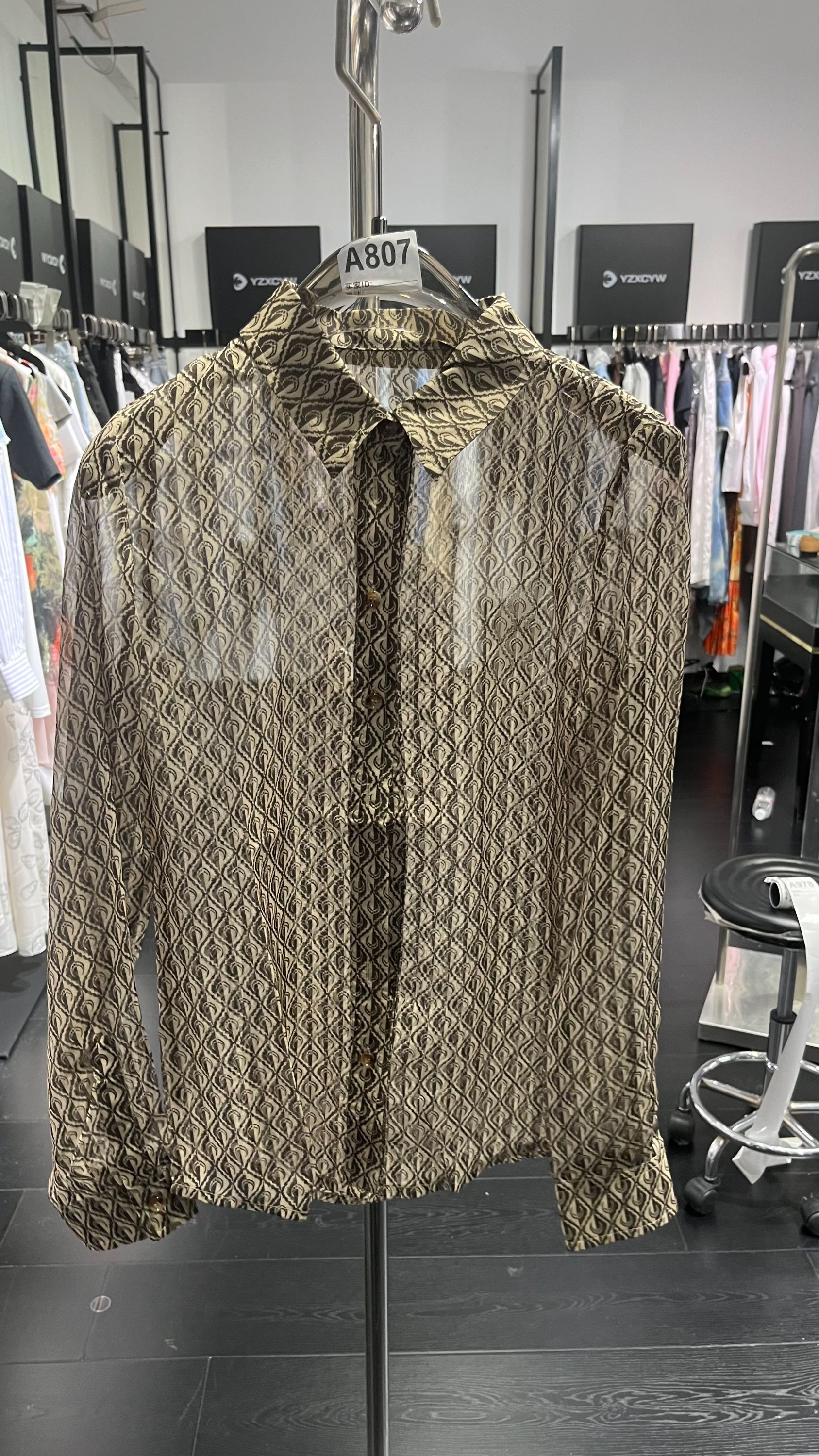 【1910】丝质印花衬衫