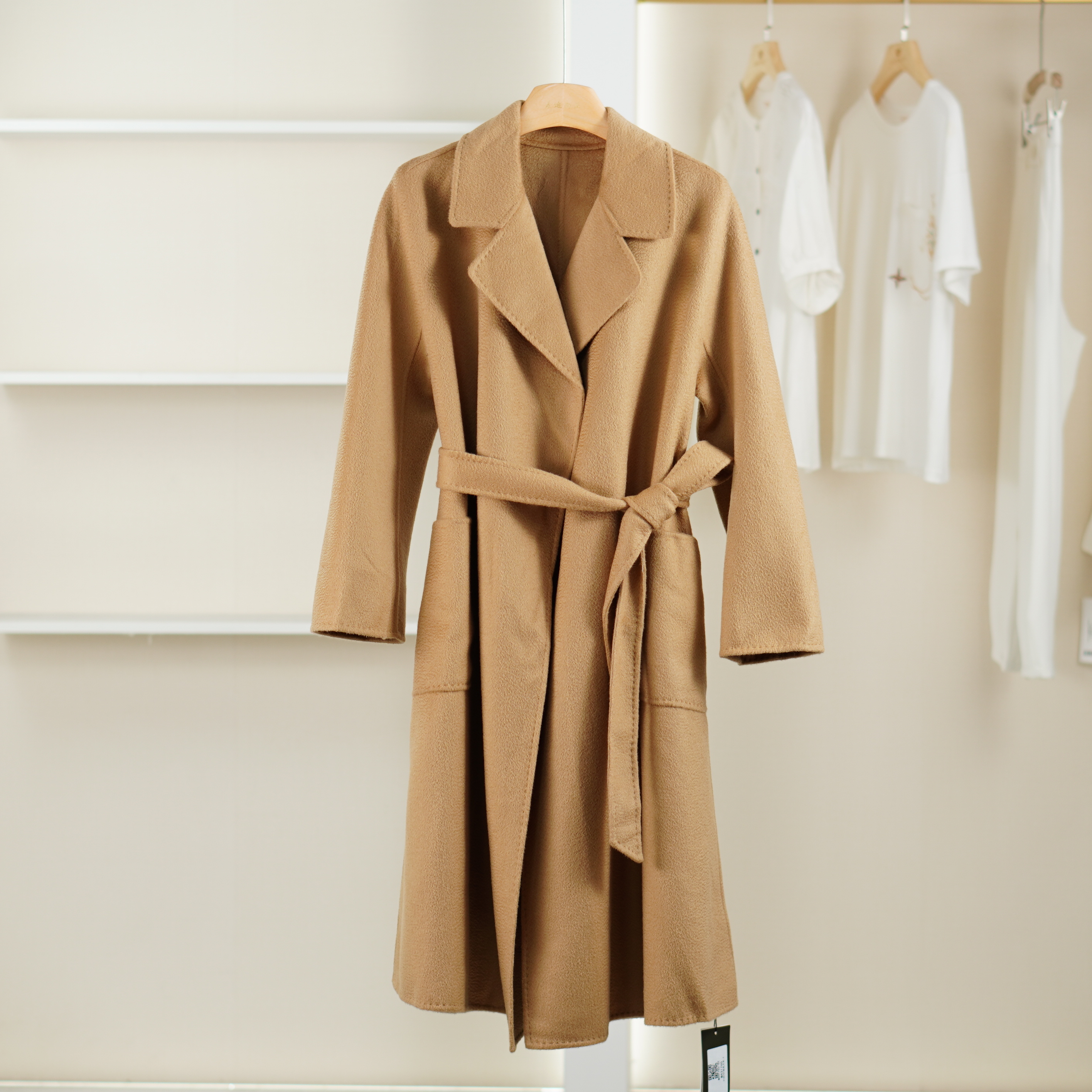 麦迪尚品 【曼DS】3100701 秋冬气质长款呢大衣品牌女装