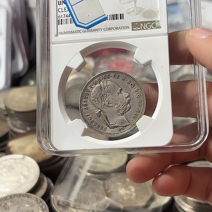 .***#银Ag800匈牙利弗朗茨一弗洛林银币