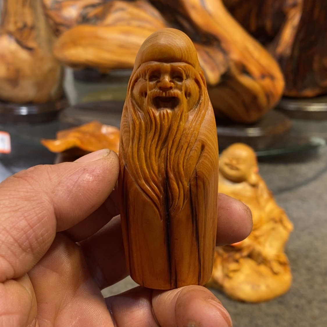 【闪购商品】柏木（崖柏）木雕工艺品摆件根雕崖柏手把件