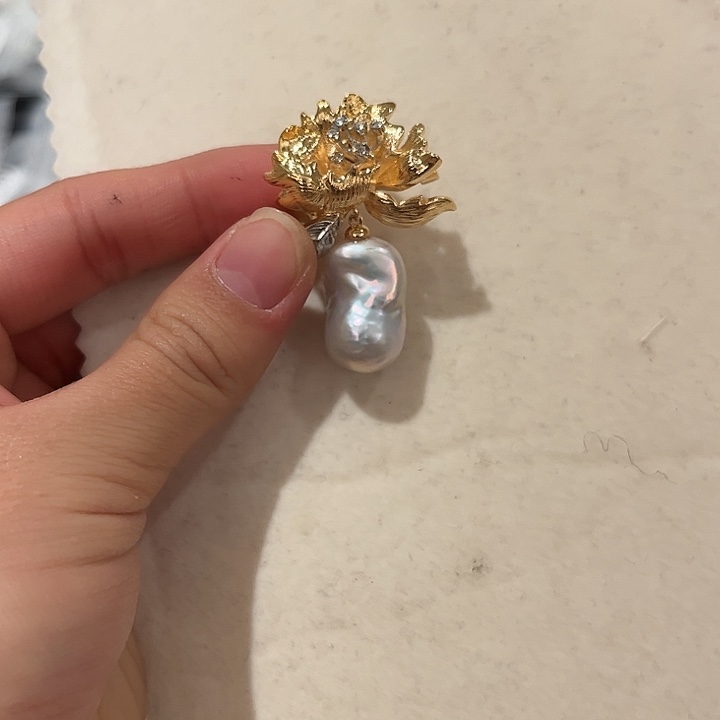 淡水珍珠耳饰合金