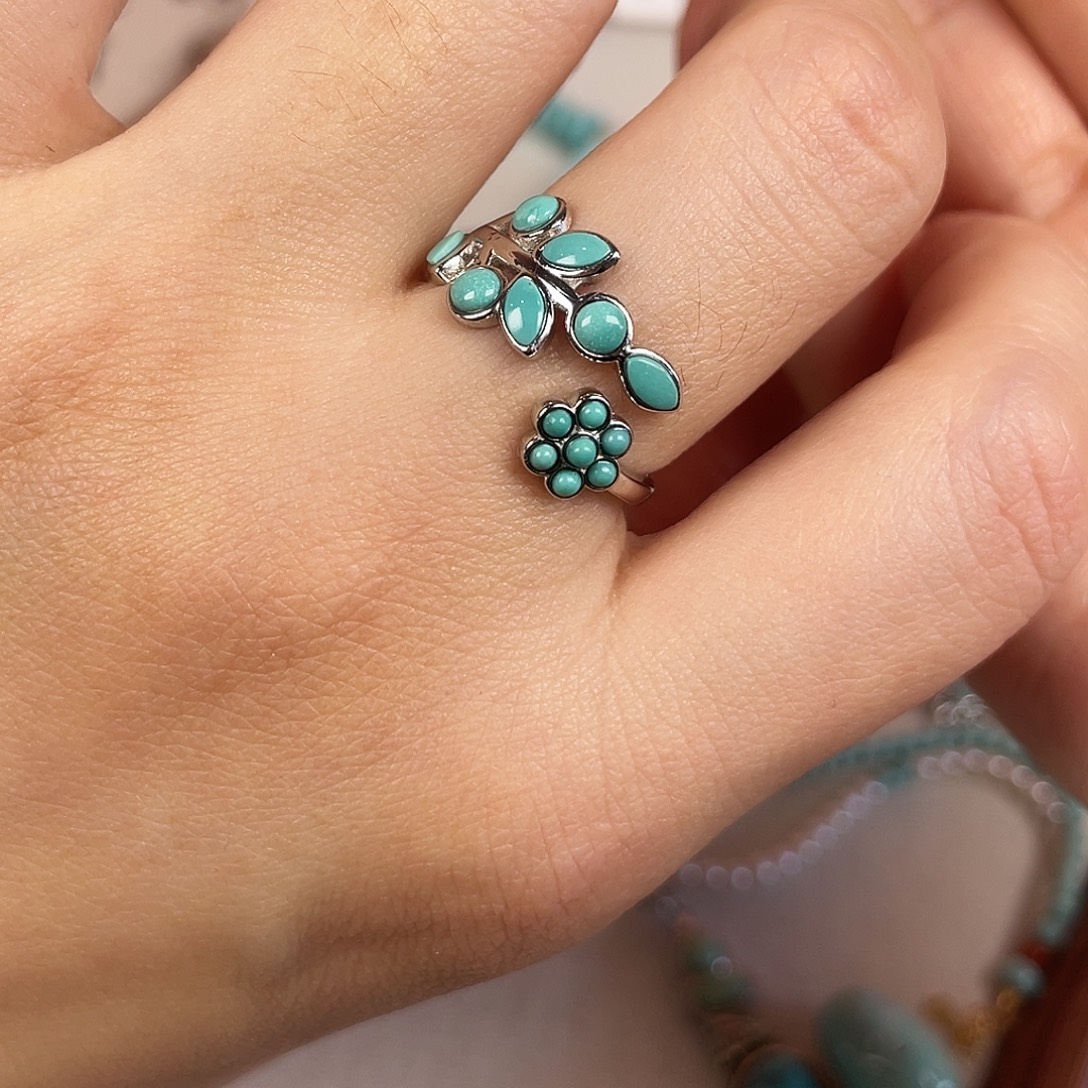 绿松石银S925镶嵌配饰