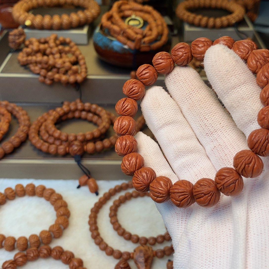 _***』手串桃核秦岭龙纹