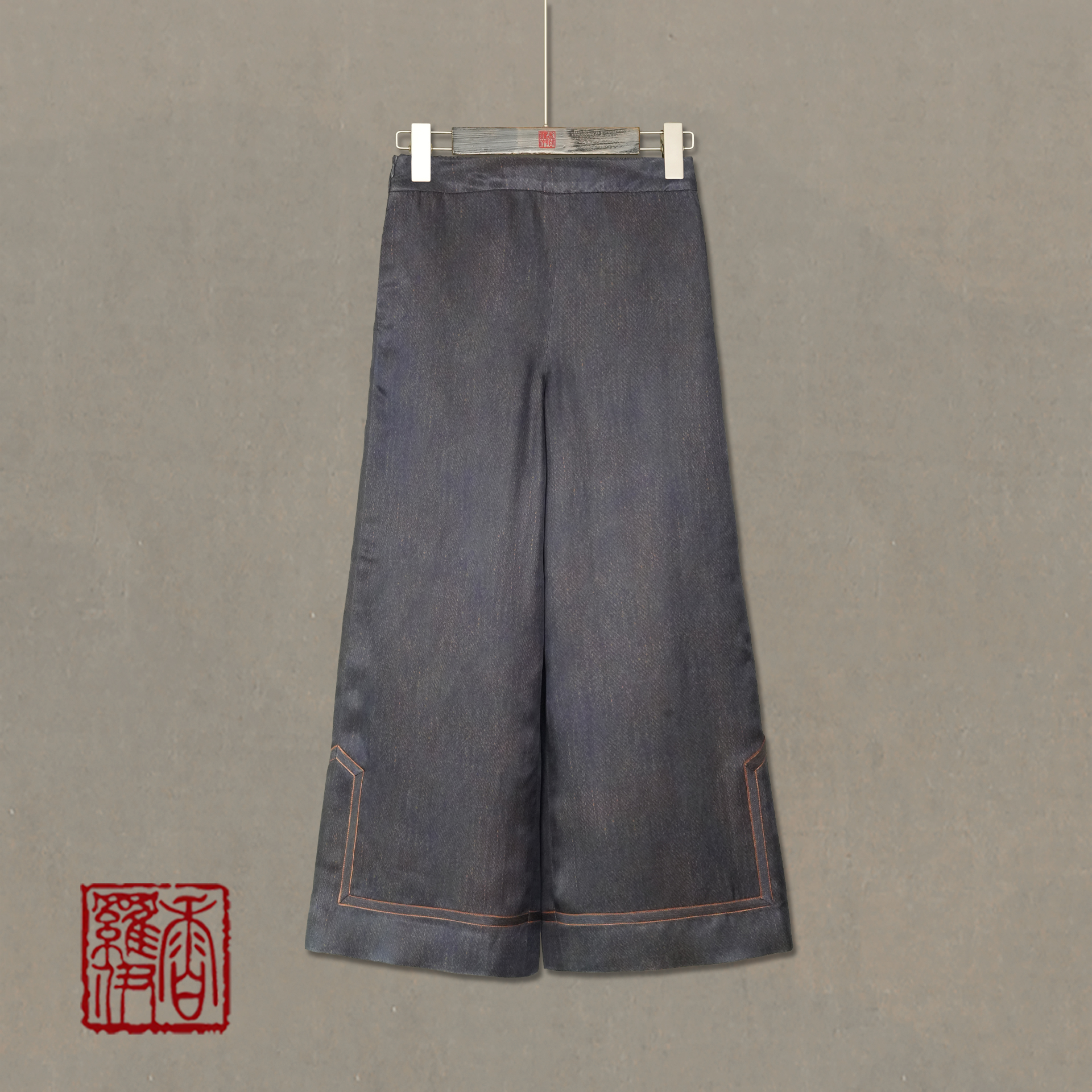 【墨灰松阔】传统中式汉服提花裤子