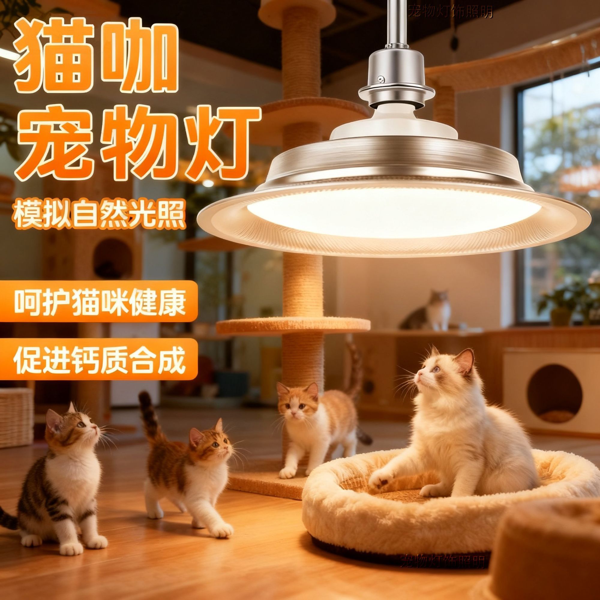 宠物专用太阳灯全光谱uvb补钙灯猫狗类禽畜养殖场专用led生长灯