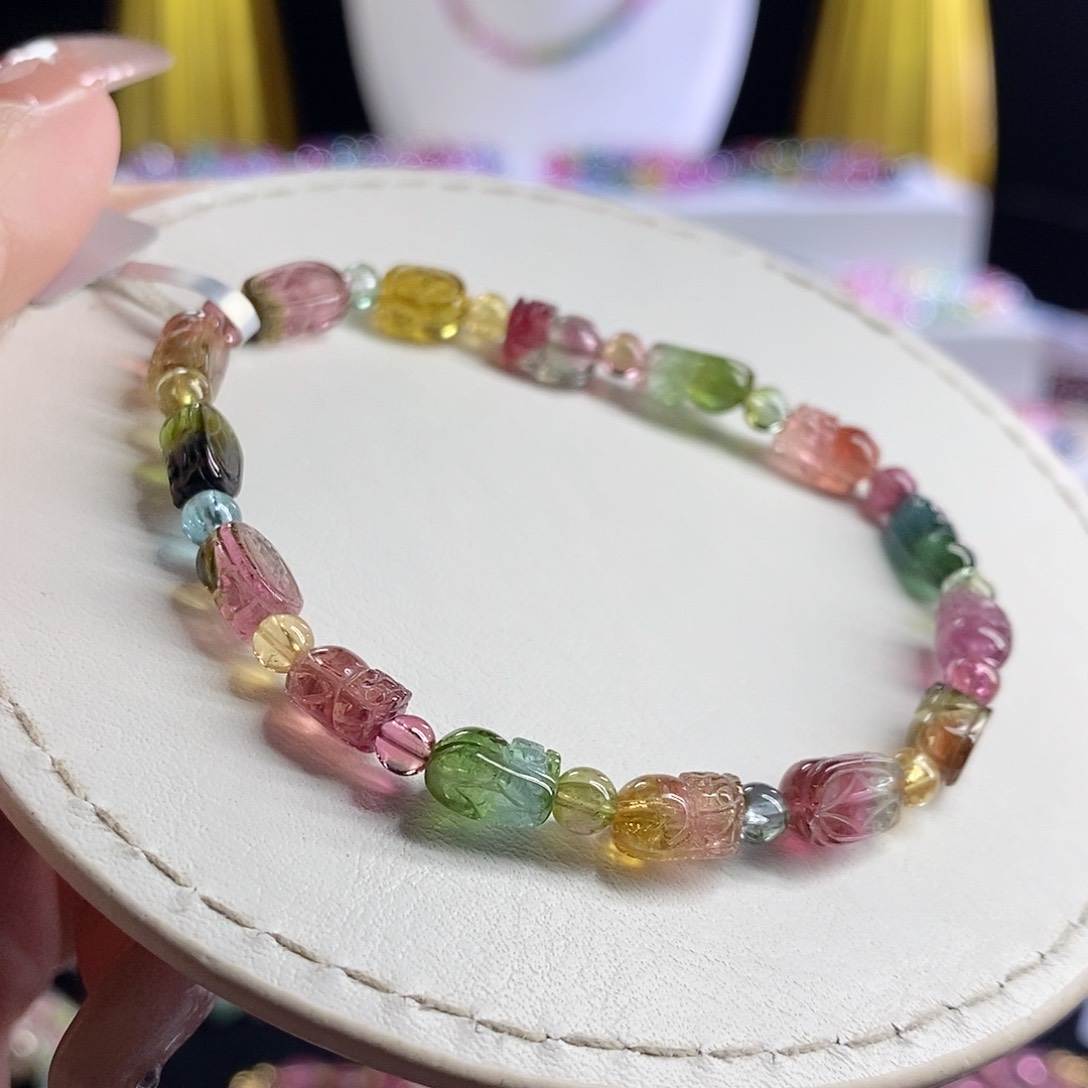 未镶嵌手链碧玺西瓜貔貅