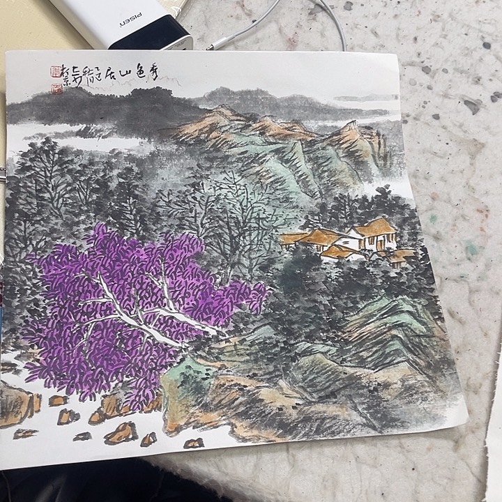 姜奇老师山水作品33×33
