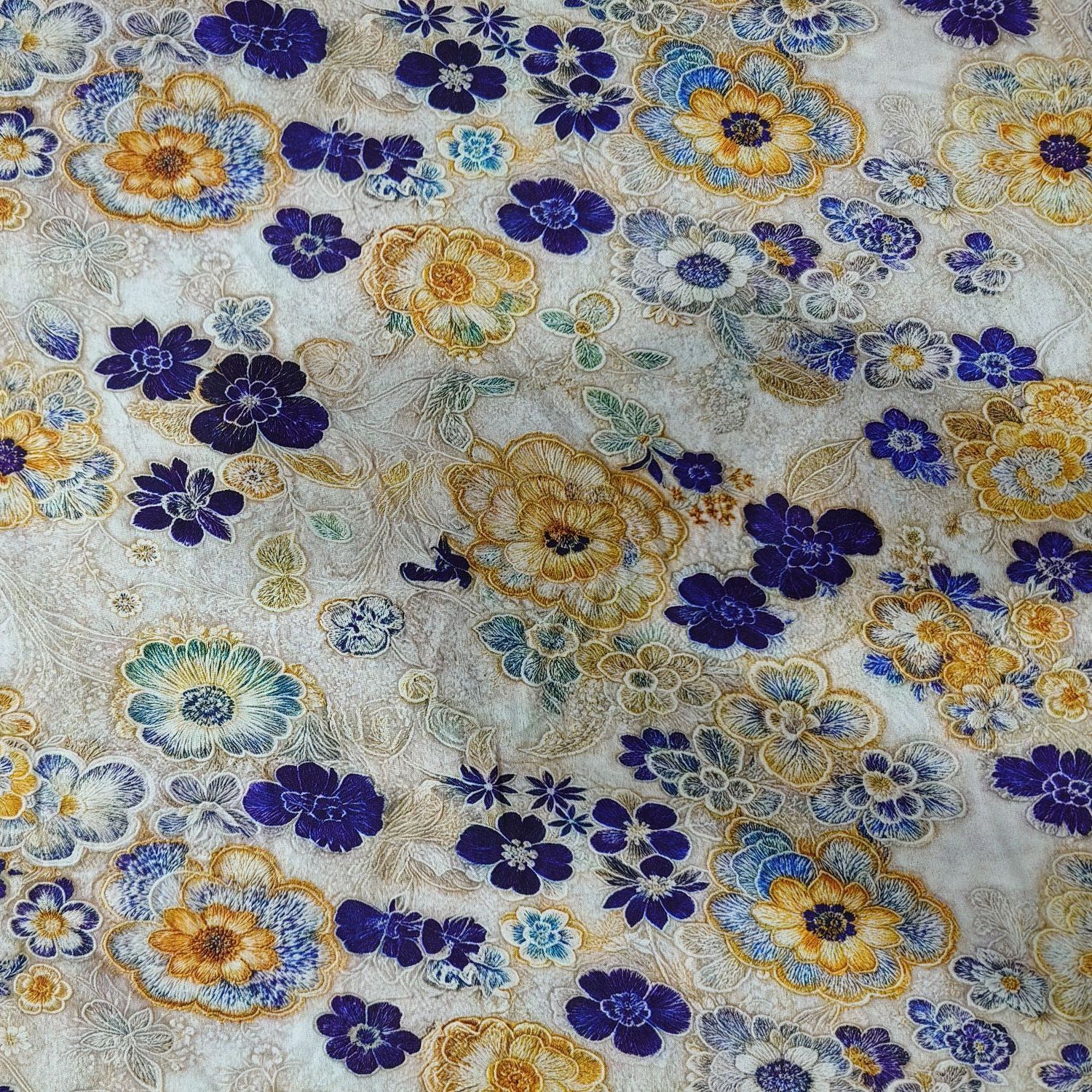 【棉绸.暗纹绣花】新款棉绸面料（三米包邮）