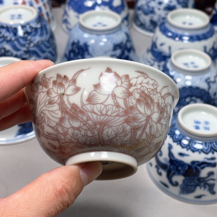 摆件路***夏景德镇陶瓷现代手工陶瓷茶具