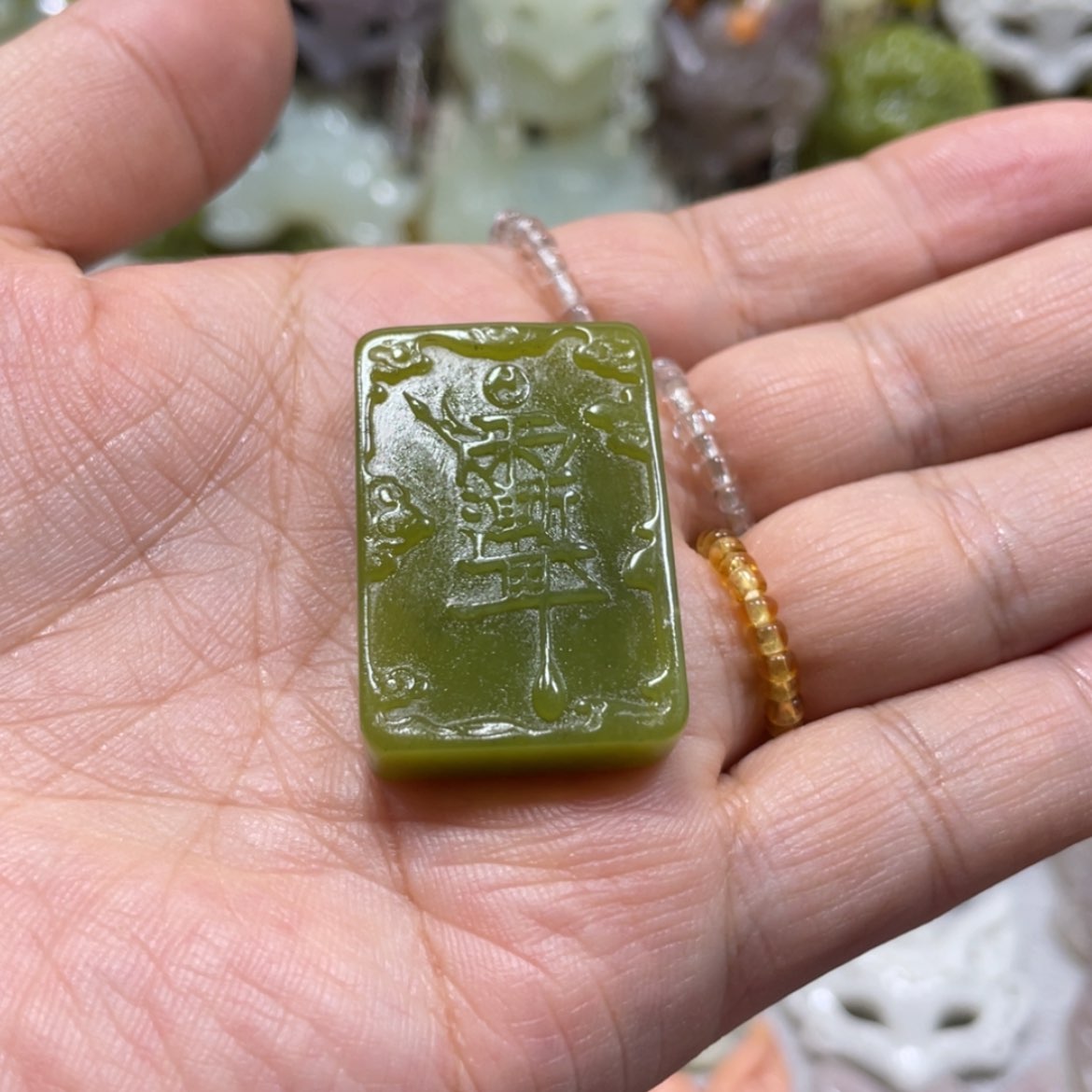 【闪购商品】岫玉颈饰未镶嵌100吊坠