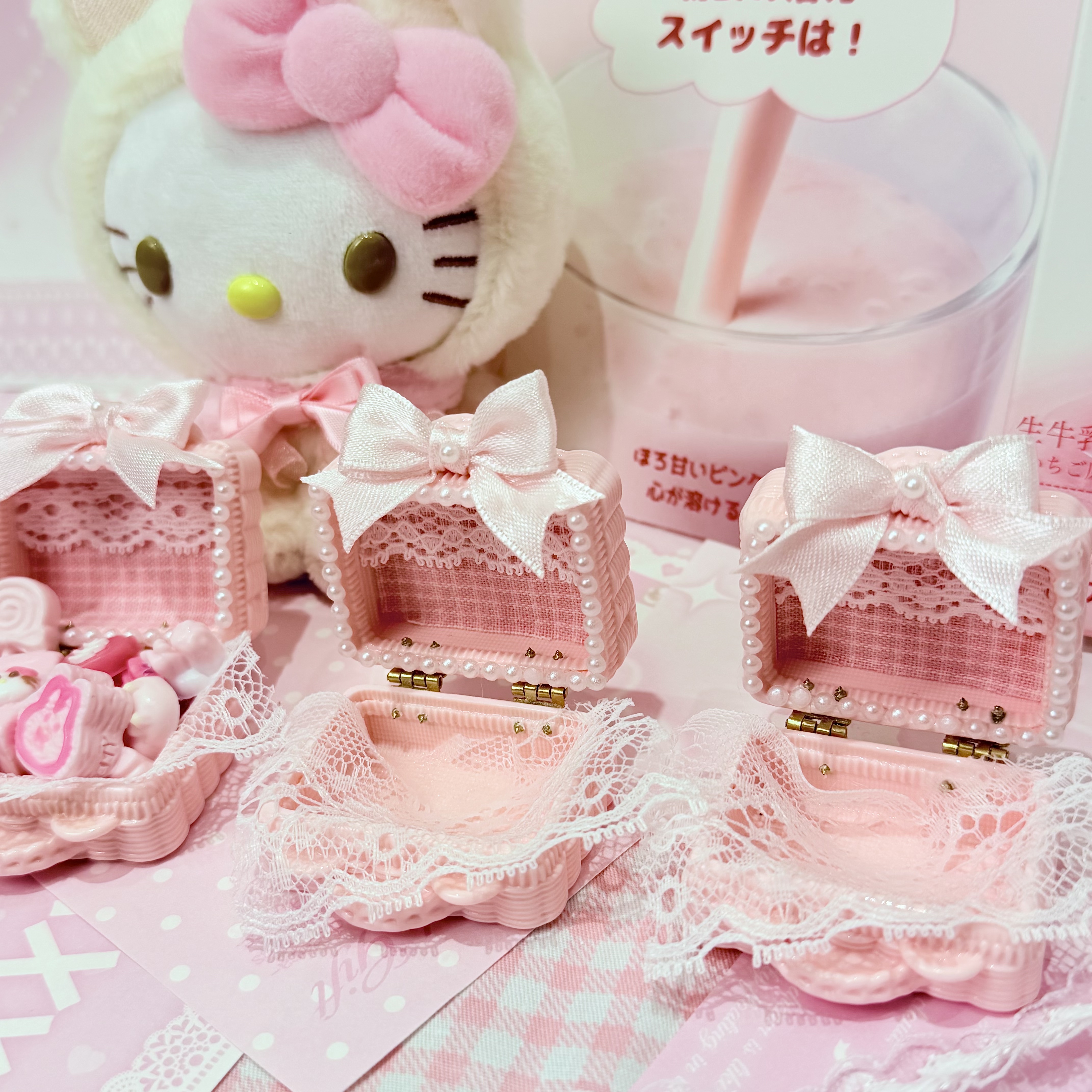 蜜桃派家原创 限定版 野餐编织筐 春游系列~ 树脂配件微缩食玩