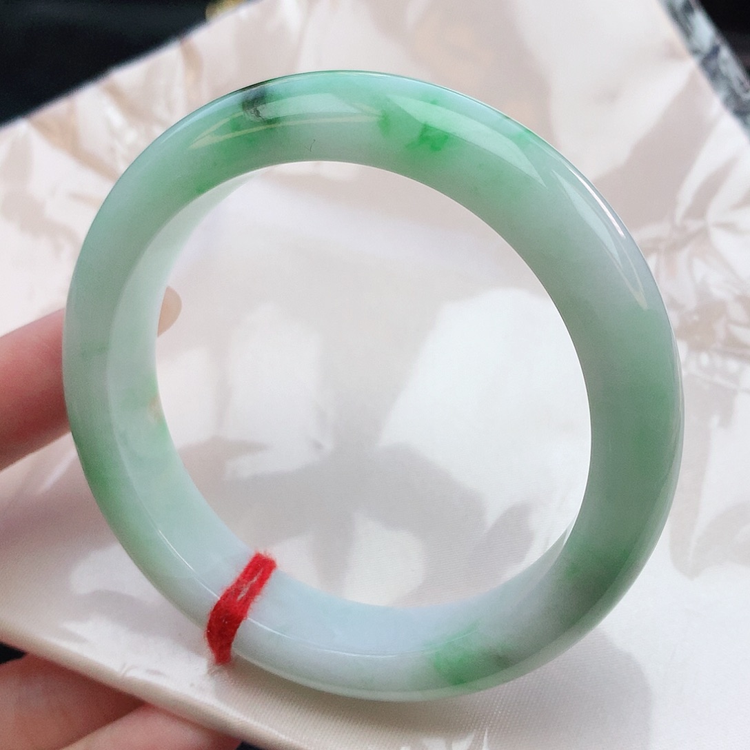 翡翠手镯未镶嵌记****福58圈口080011