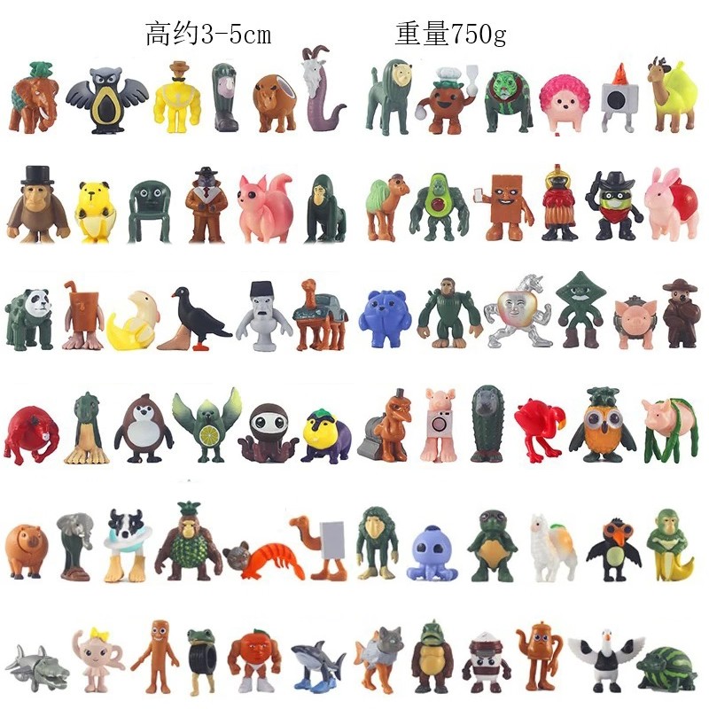 外国AI山海经全体成员手办大合集超全可爱角色模型儿童玩具摆件