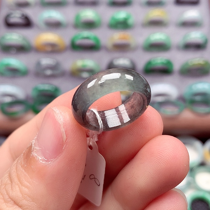 翡翠未镶嵌戒指8号