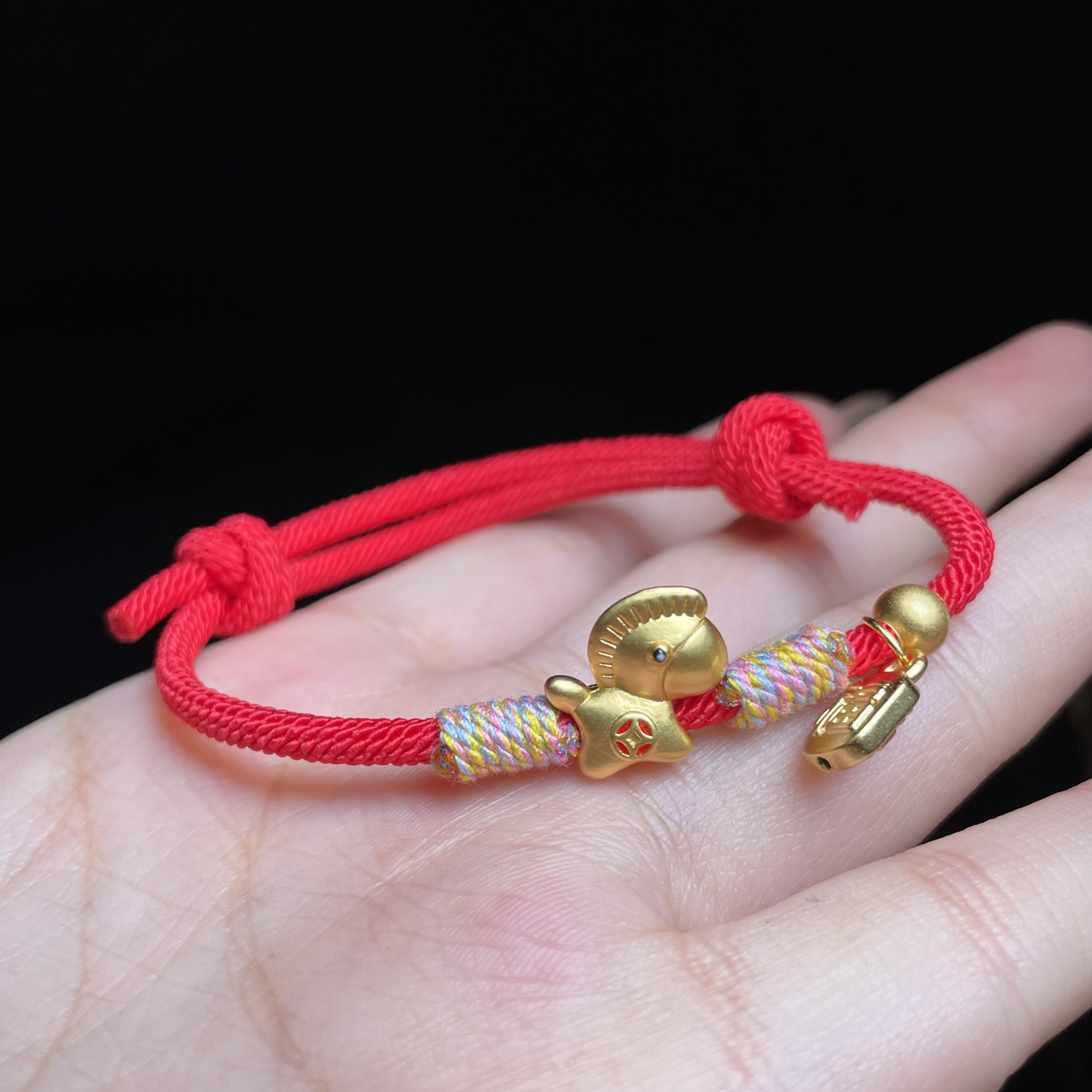 足银手链 【玉总珠宝】足银999小马手绳 多样性发一 CAN1550292