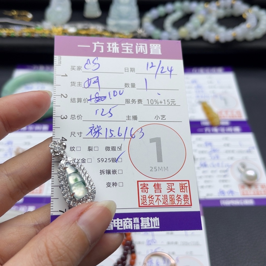 *****翡翠银S925镶嵌颈饰