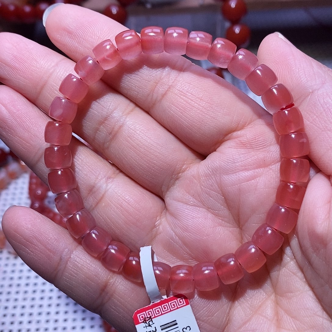 南红玛瑙未镶嵌手串卡7