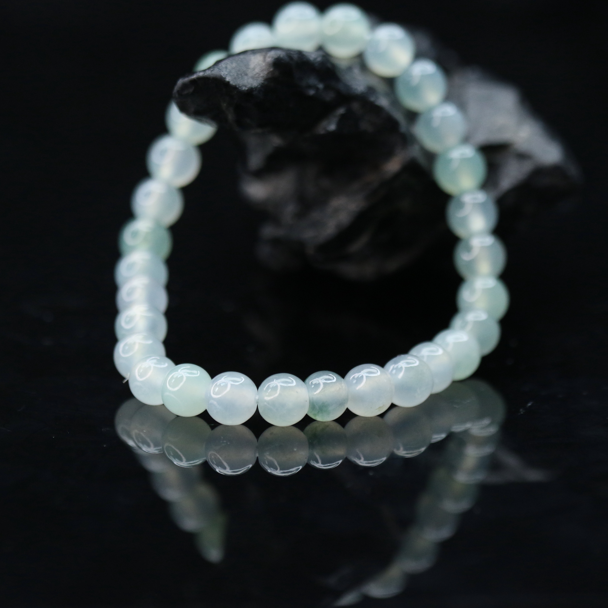 6天然缅甸翡翠A货冰种手串/900005/上海嘉禾拍卖