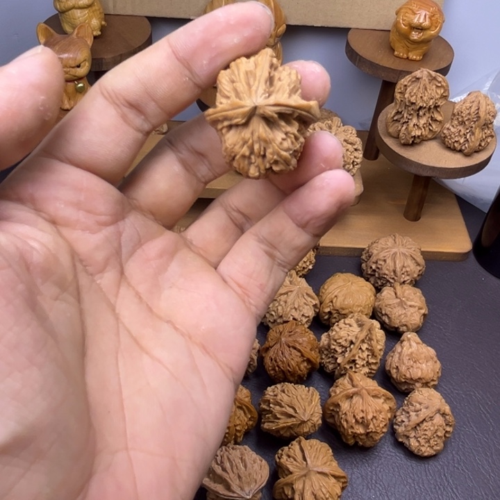 一***叁桃核吊坠白狮子小丁