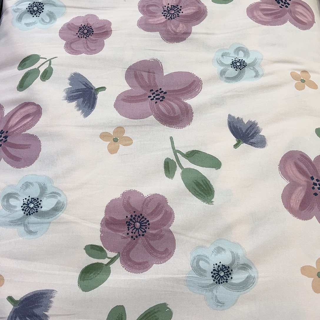 蓝色加厚小花2.2米不加工