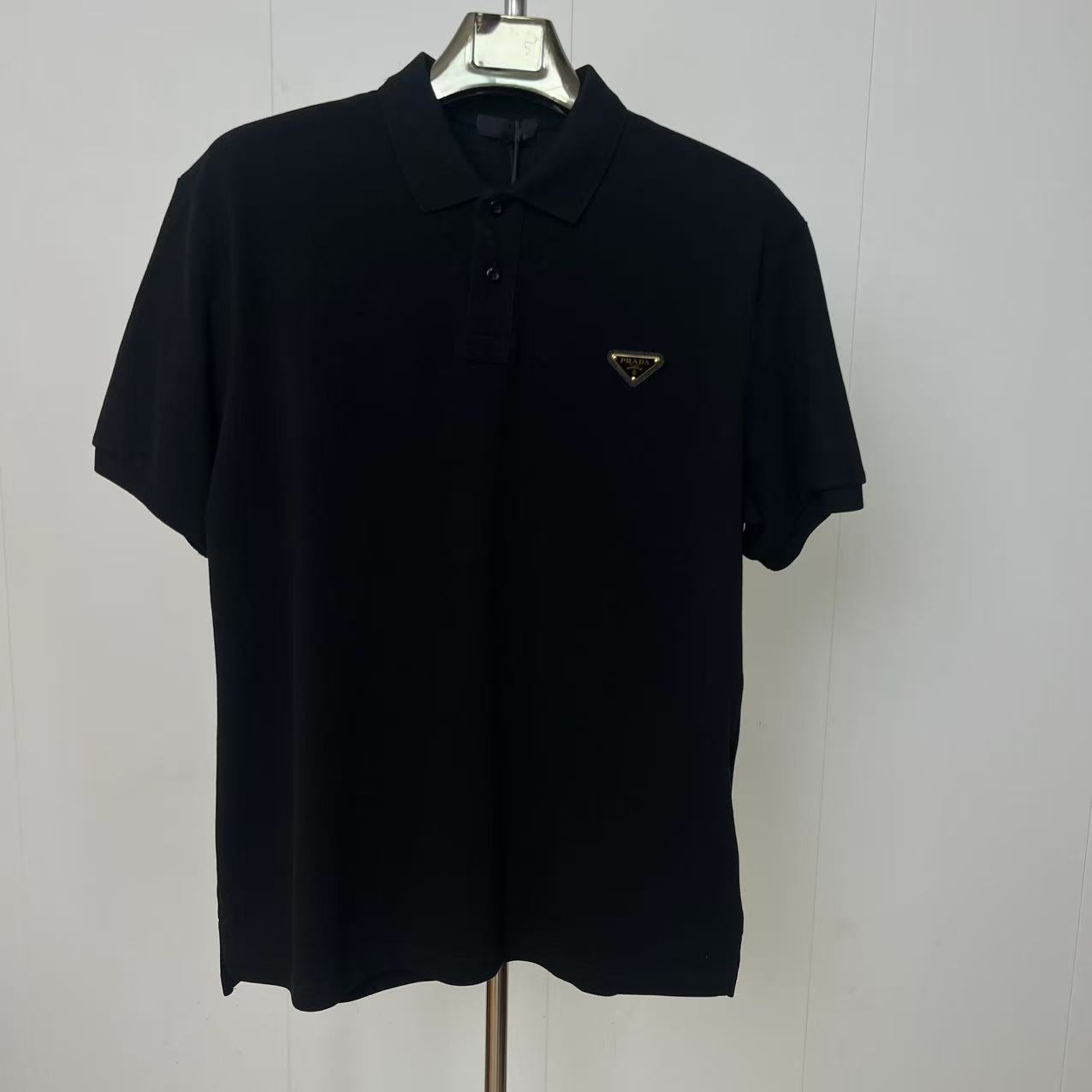 99新 Prada/普拉达 男士翻领金属三角标polo衫 两色可选 xx6949