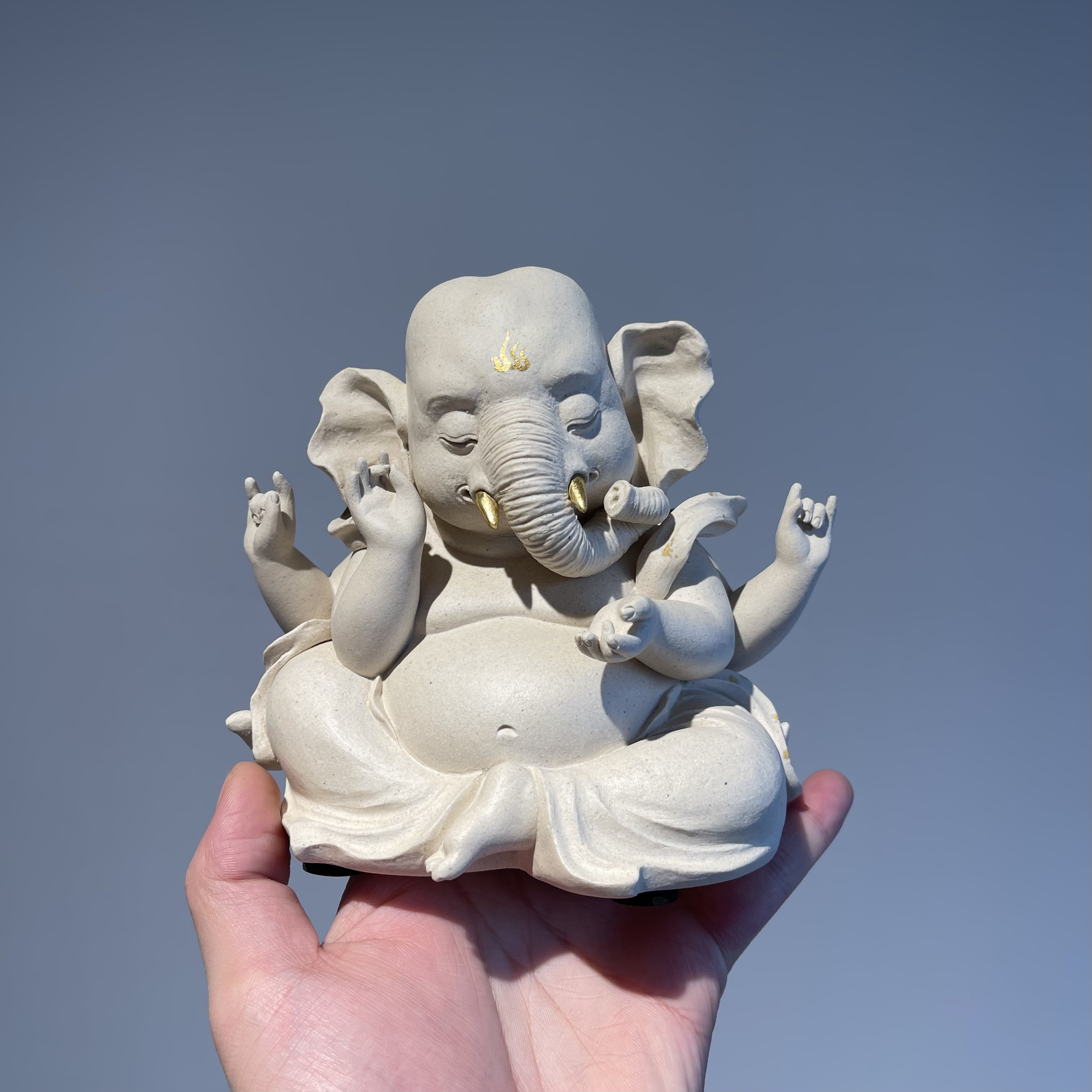 【爆款象神】宜兴原矿全手工紫砂茶宠 象神茶宠 四臂象神 颜玮作品