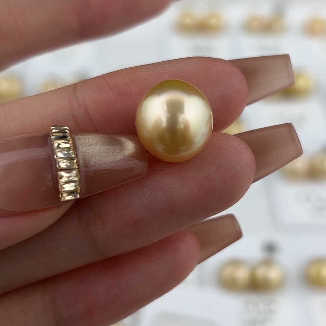 定制海水珍珠未镶嵌裸珠11.9 彩虹光