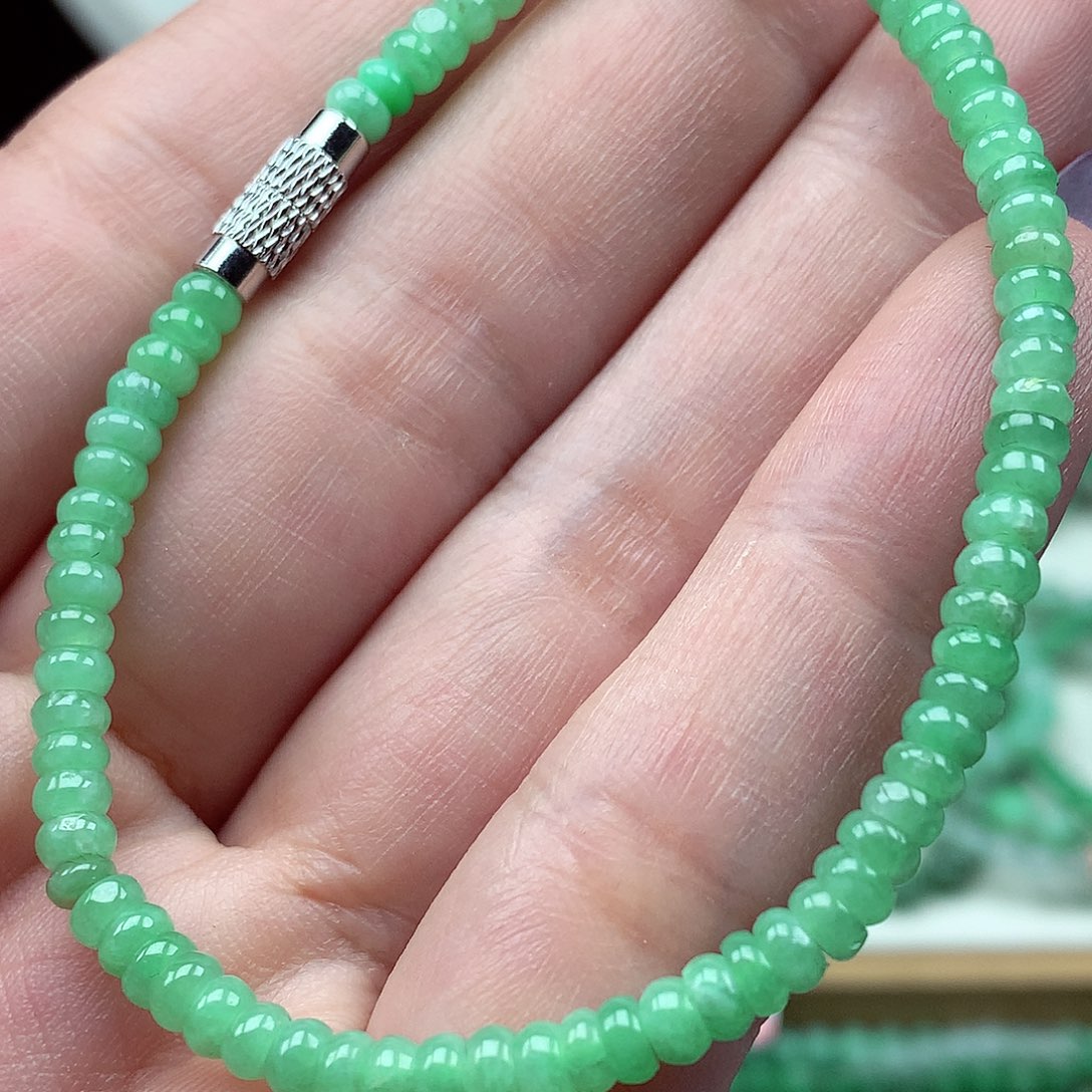 翡翠未镶嵌毛衣链翡翠