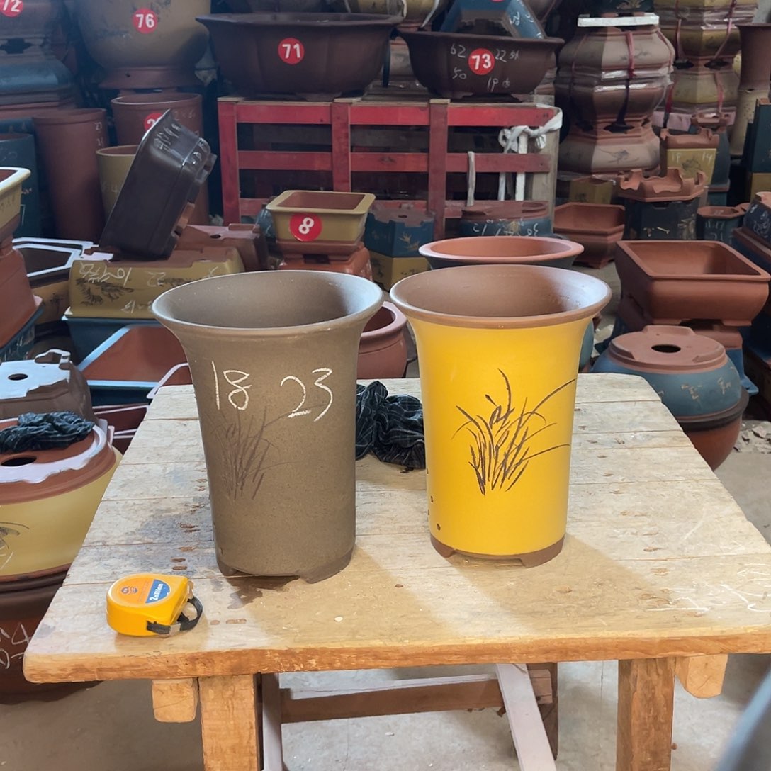 紫砂花盆高兰盆两个