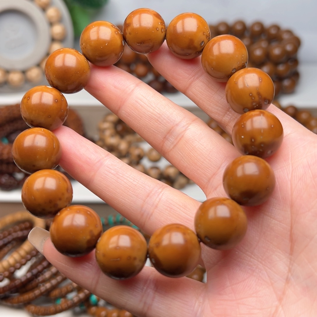 紫金鼠手串旭*灬16光珠手串