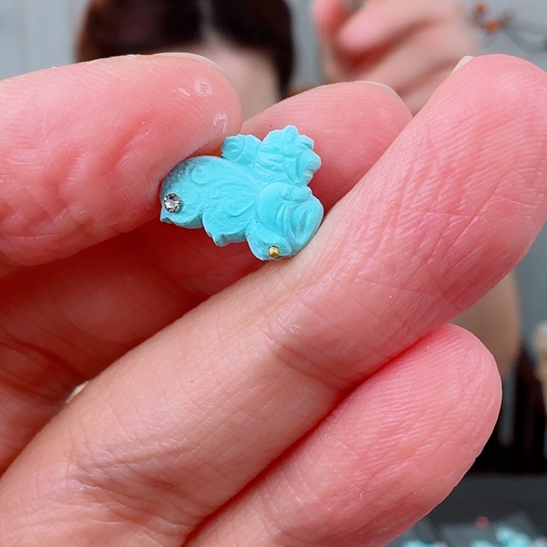 未镶嵌绿松石珠宝奇石