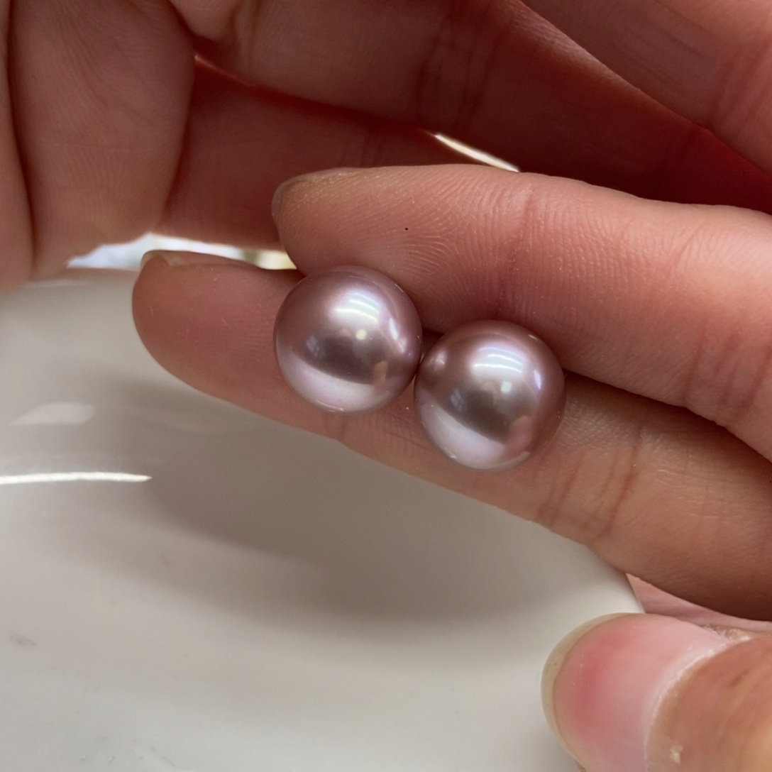 淡水珍珠耳饰银S925镶嵌