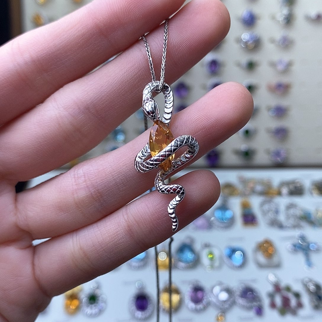 黄晶吊坠(不含链)银S925镶嵌（需要证书备注）