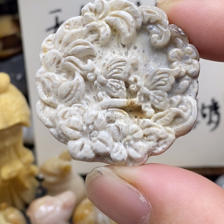 硅化珊瑚（珊瑚玉）未镶嵌颈饰