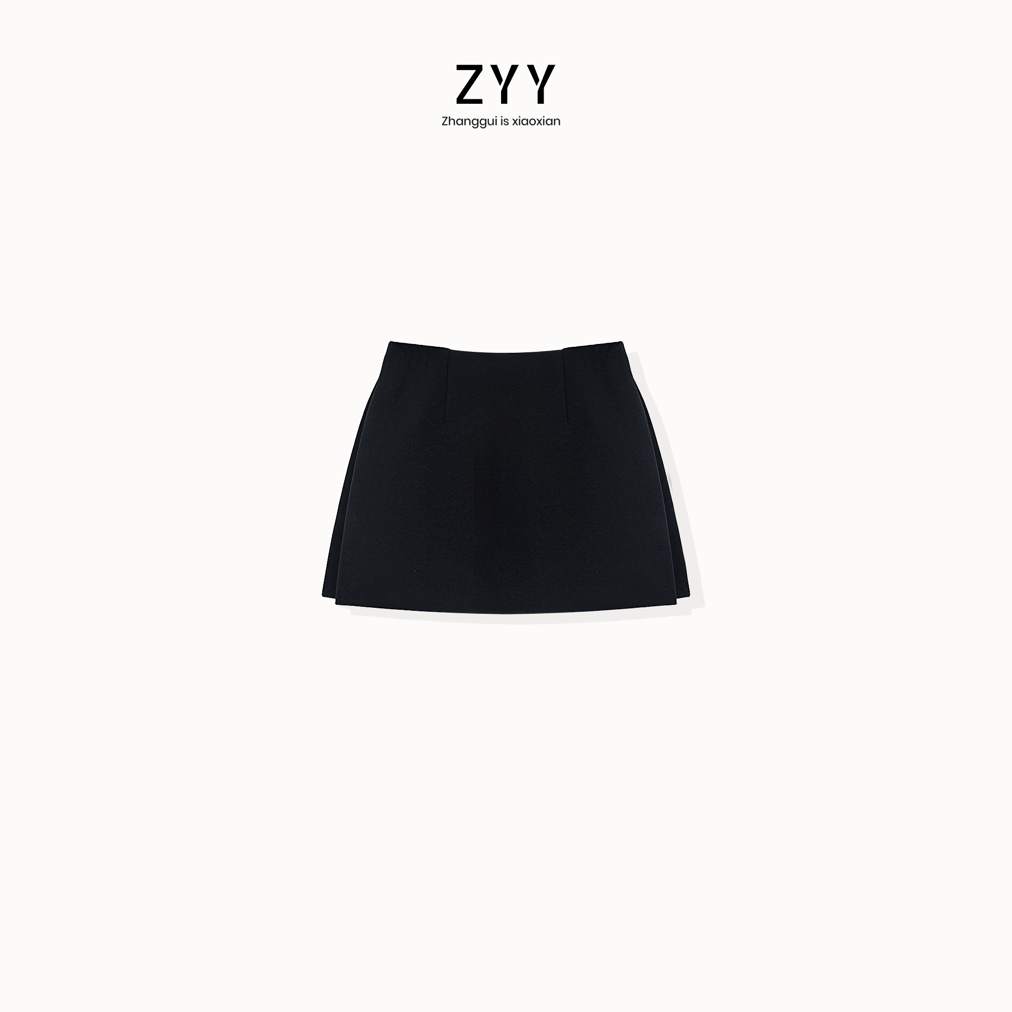 ZYY铭顺【黑西裙】2024S/新品设计感百搭黑色女装半身裙BQ240416