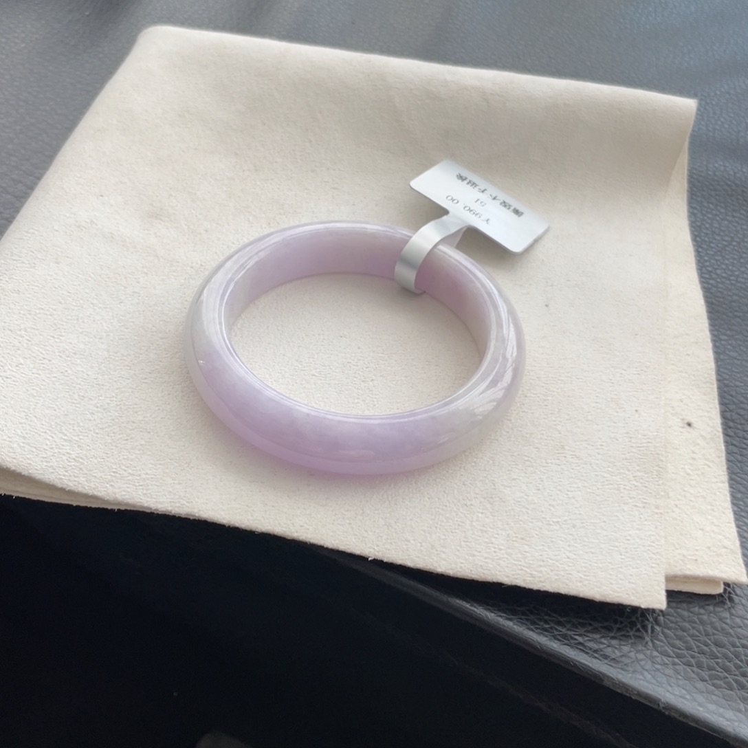 翡翠未镶嵌手镯纹51正圈