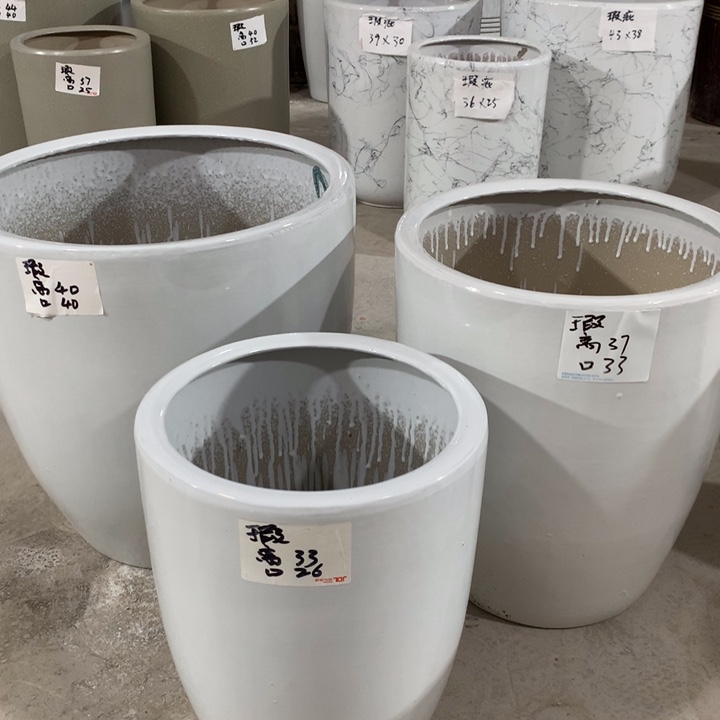 【闪购商品】高温陶瓷花盆默认瑕疵