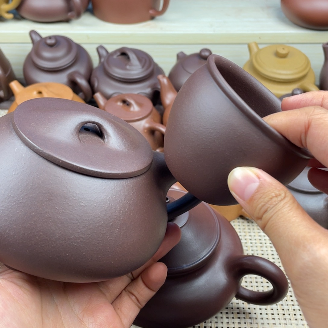 一***心紫砂茶壶一壶四杯