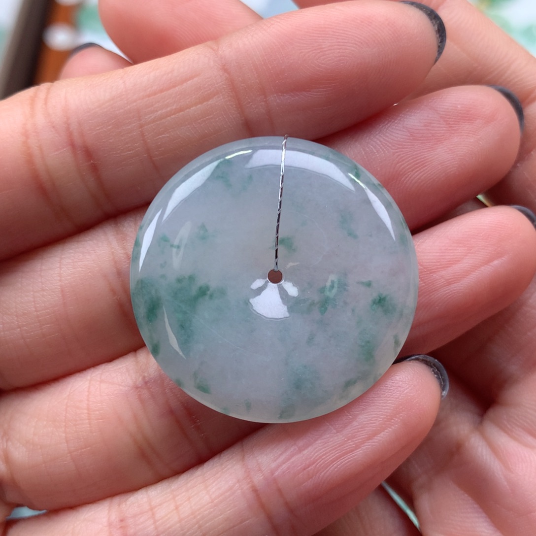 翡翠吊坠(不含链)未镶嵌平安扣