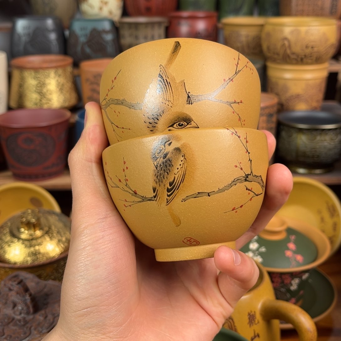 茶杯紫砂宜兴原矿紫砂杯茶具