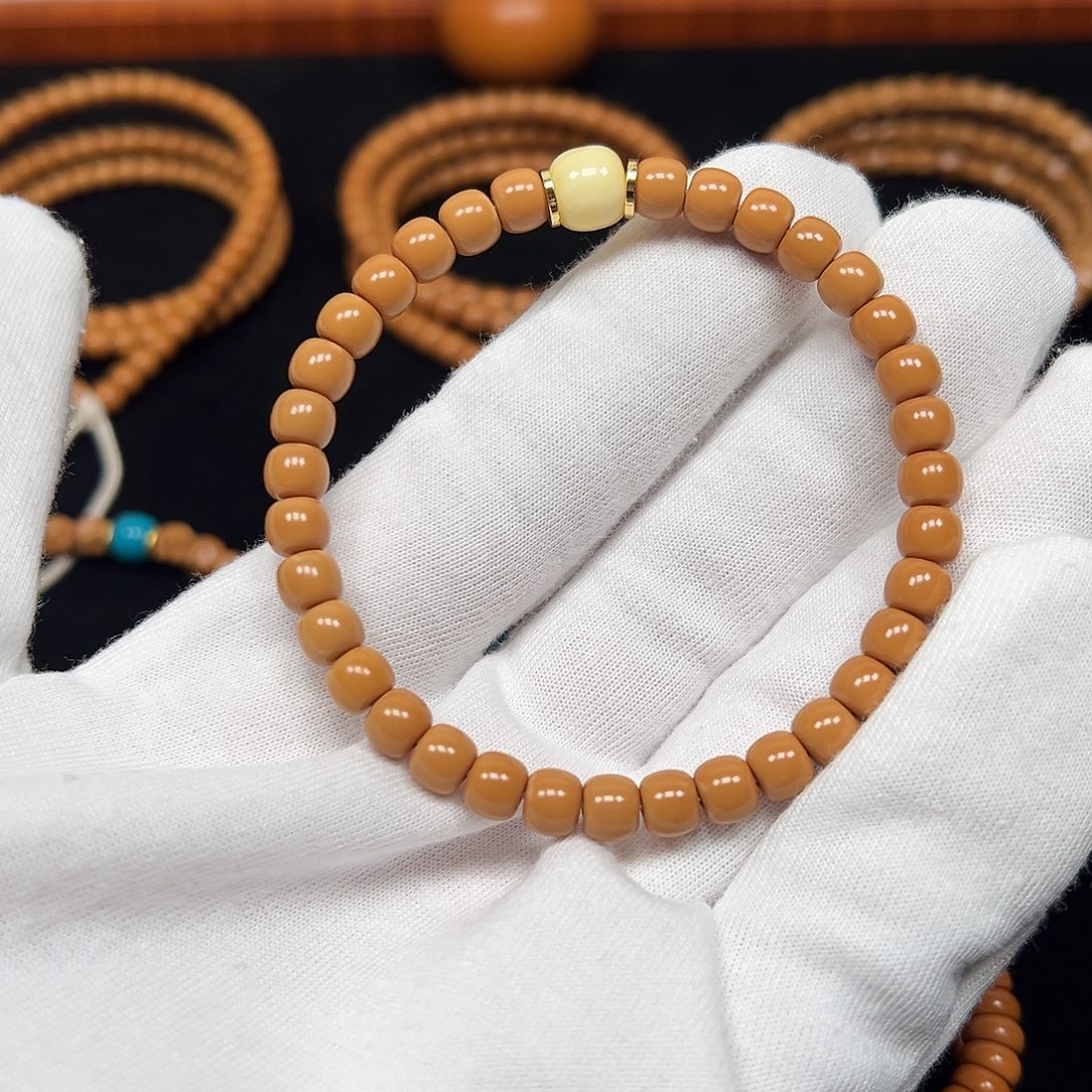 松***哥橄榄核手串/手链橄榄核尖老挝老型单圈6.4