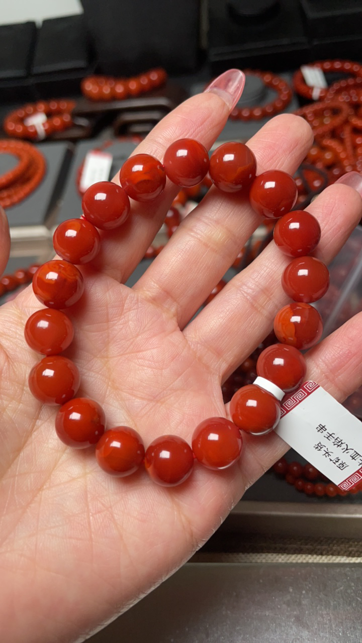 九口火焰南红手串11mm