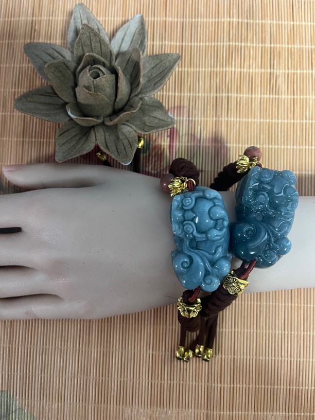 [35]天然翡翠精美貔貅手链手牌多样发其一