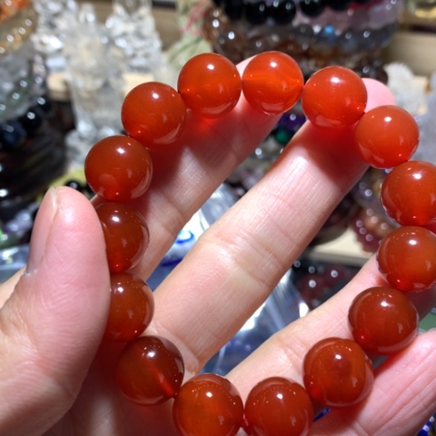 玛瑙/玉髓手链未镶嵌14mm手串